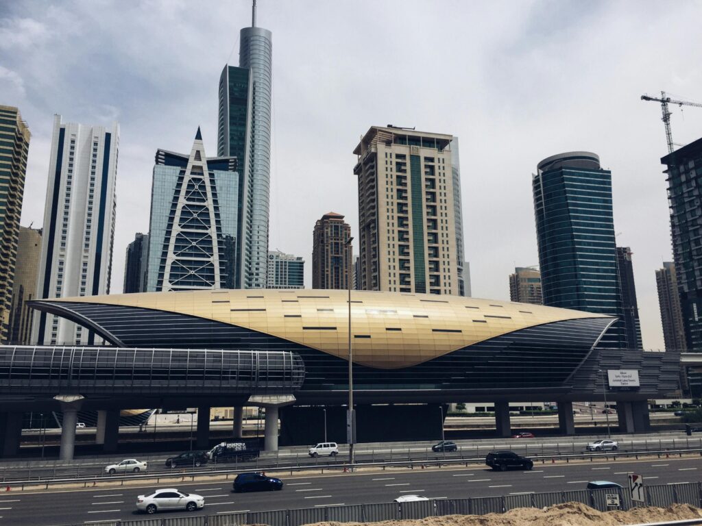 Dubai Metro station.