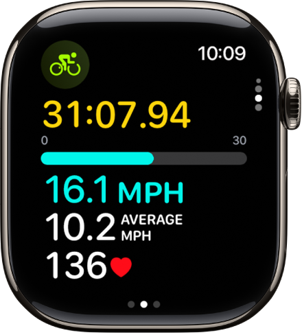 Apple Watch tracking fitness activity.