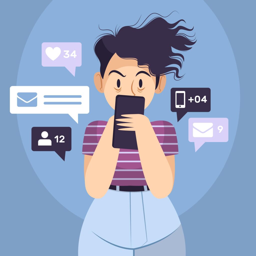 Digital overload causing mental exhaustion