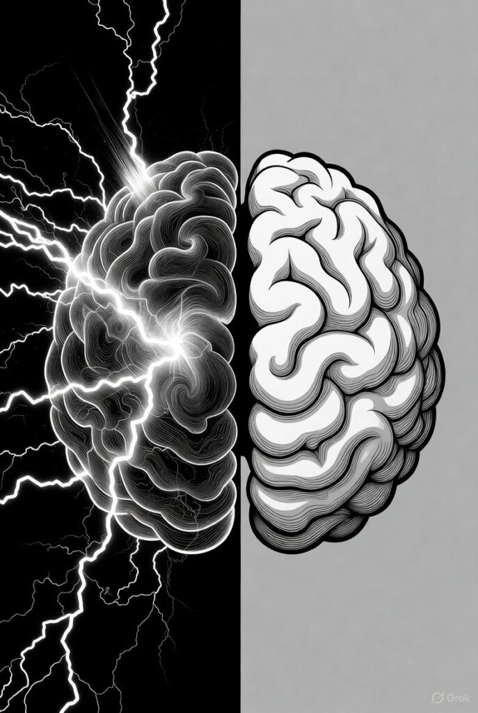 Dopamine overload vs balanced brain